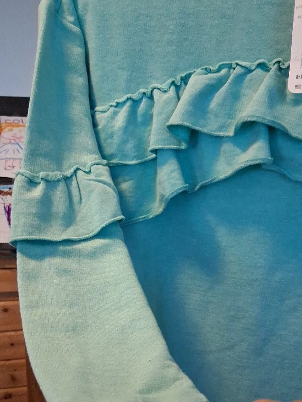 Gymboree Mint Green Ruffle Sweatshirt🍂🍁🍃